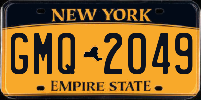 NY license plate GMQ2049