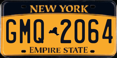 NY license plate GMQ2064