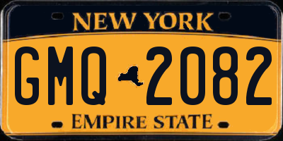 NY license plate GMQ2082