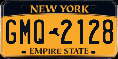 NY license plate GMQ2128