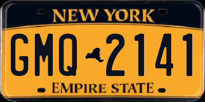 NY license plate GMQ2141