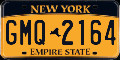 NY license plate GMQ2164