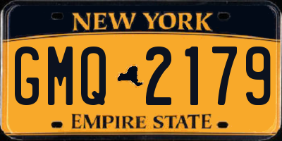 NY license plate GMQ2179