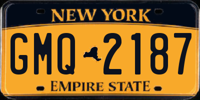 NY license plate GMQ2187