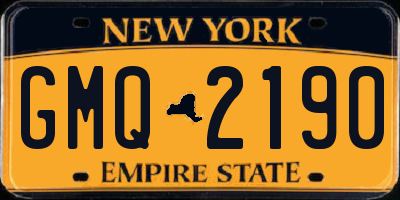 NY license plate GMQ2190