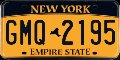 NY license plate GMQ2195