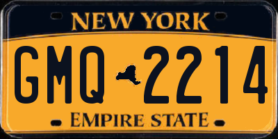 NY license plate GMQ2214