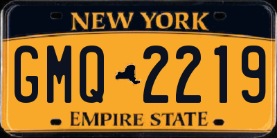 NY license plate GMQ2219