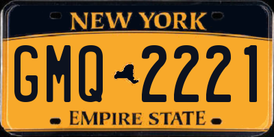 NY license plate GMQ2221