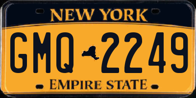 NY license plate GMQ2249