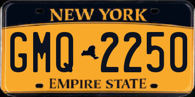 NY license plate GMQ2250