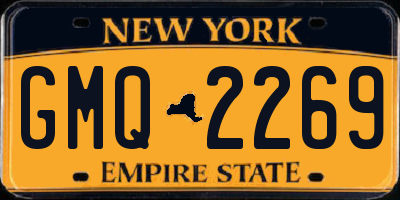 NY license plate GMQ2269