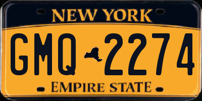 NY license plate GMQ2274