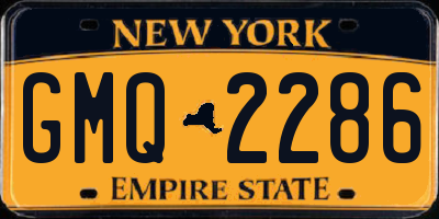 NY license plate GMQ2286