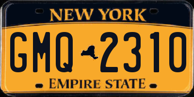 NY license plate GMQ2310