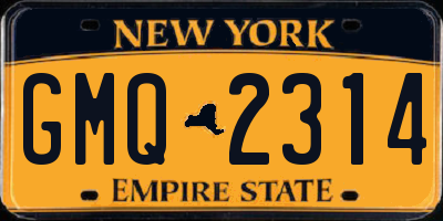 NY license plate GMQ2314