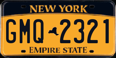NY license plate GMQ2321