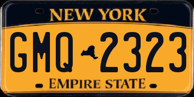 NY license plate GMQ2323