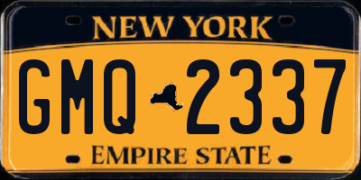NY license plate GMQ2337