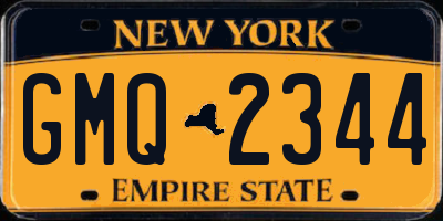 NY license plate GMQ2344