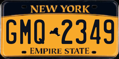 NY license plate GMQ2349