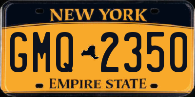 NY license plate GMQ2350