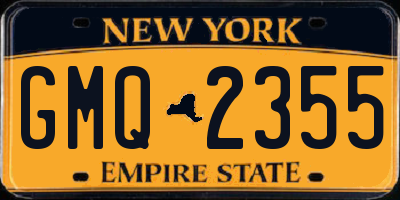 NY license plate GMQ2355