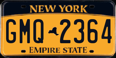 NY license plate GMQ2364