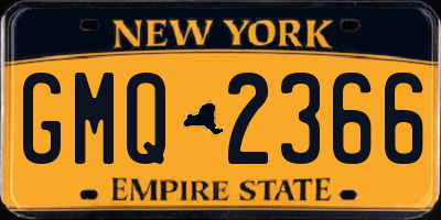 NY license plate GMQ2366