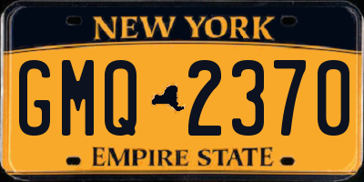 NY license plate GMQ2370