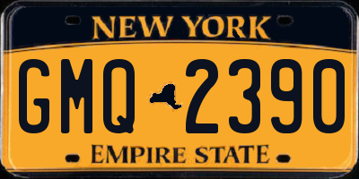 NY license plate GMQ2390