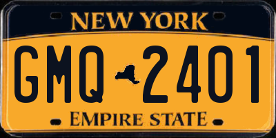 NY license plate GMQ2401