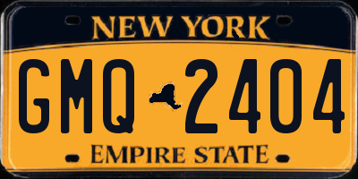 NY license plate GMQ2404