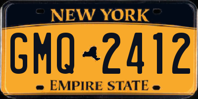 NY license plate GMQ2412