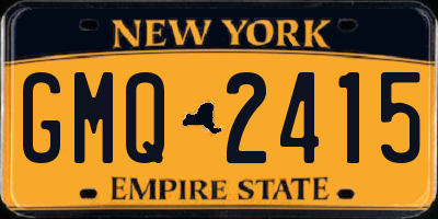 NY license plate GMQ2415