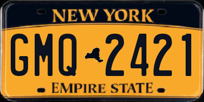 NY license plate GMQ2421