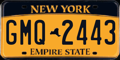 NY license plate GMQ2443
