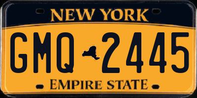 NY license plate GMQ2445