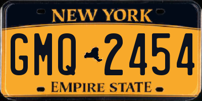 NY license plate GMQ2454