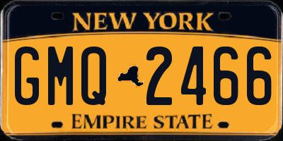 NY license plate GMQ2466