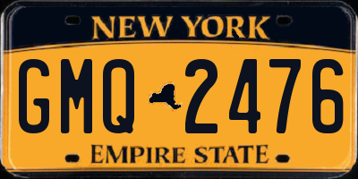 NY license plate GMQ2476