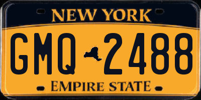NY license plate GMQ2488