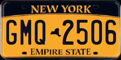 NY license plate GMQ2506