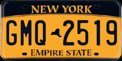 NY license plate GMQ2519