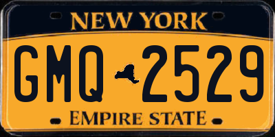 NY license plate GMQ2529