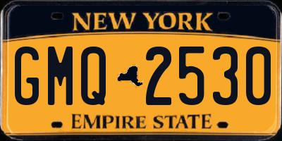 NY license plate GMQ2530