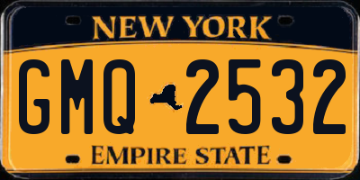 NY license plate GMQ2532