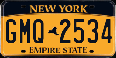 NY license plate GMQ2534