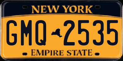 NY license plate GMQ2535