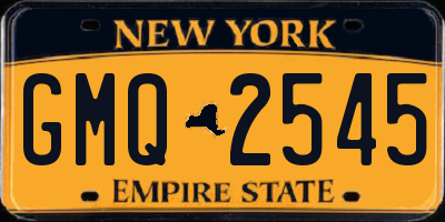 NY license plate GMQ2545